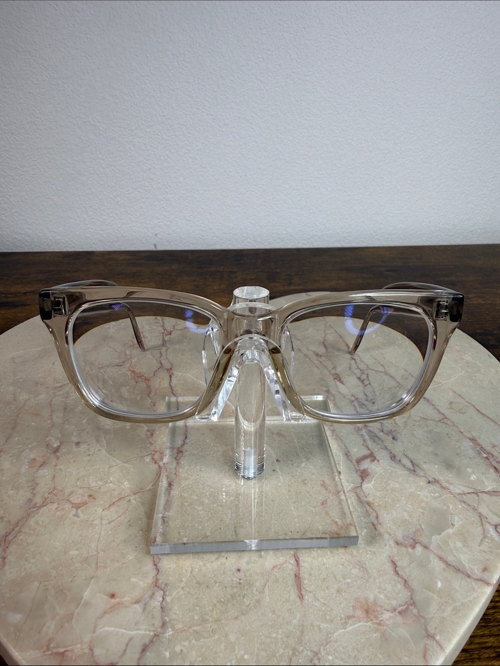 Barton Pereira Clear Square Frame Reading Rx Glasses - Transparent